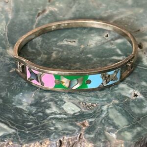 Silver Inlay Alpaca Cuff Bracelet